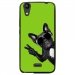 TPU1LBELLO2CHIENVVERT - Coque souple pour LG Bello II avec impression Motifs chien à lunettes sur fond vert