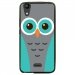 TPU1LBELLO2CHOUETTE1 - Coque souple pour LG Bello II avec impression Motifs chouette bleue et grise