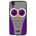TPU1LBELLO2CHOUETTE5 - Coque souple pour LG Bello II avec impression Motifs chouette mauve et grise