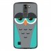TPU1LGK7CHOUETTE2 - Coque souple pour LG K7 avec impression Motifs chouette endormie bleue et grise