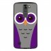 TPU1LGK7CHOUETTE5 - Coque souple pour LG K7 avec impression Motifs chouette mauve et grise