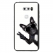 TPU1LGV30CHIENVBLANC - Coque souple pour LG V30 avec impression Motifs chien à lunettes sur fond blanc