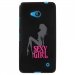 TPU1LUM640SEXYGIRL - Coque Souple en gel noir pour Microsoft Lumia 640 avec impression Motifs Sexy Girl