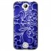 TPU1M330ARABESQUEBLEU - Coque souple pour Acer Liquid M330 avec impression Motifs arabesque bleu