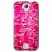 TPU1M330ARABESQUEFUSHIA - Coque souple pour Acer Liquid M330 avec impression Motifs arabesque fushia