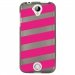 TPU1M330BANDESFUSHIAS - Coque souple pour Acer Liquid M330 avec impression Motifs bandes fushias