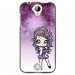 TPU1M330MANGAVIOLETTA - Coque souple pour Acer Liquid M330 avec impression Motifs manga fille violetta
