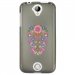 TPU1M330SKULLFLEUR - Coque souple pour Acer Liquid M330 avec impression Motifs crâne en fleurs