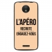 TPU1MOTOCAPEROBEIGE - Coque souple pour Motorola Moto C avec impression Motifs l'apéro recrute beige