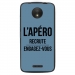 TPU1MOTOCAPEROBLEU - Coque souple pour Motorola Moto C avec impression Motifs l'apéro recrute bleu