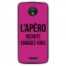 TPU1MOTOCAPEROFUSHIA - Coque souple pour Motorola Moto C avec impression Motifs l'apéro recrute fushia