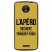 TPU1MOTOCAPEROOR - Coque souple pour Motorola Moto C avec impression Motifs l'apéro recrute or