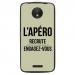 TPU1MOTOCAPEROVERT - Coque souple pour Motorola Moto C avec impression Motifs l'apéro recrute vert