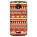 TPU1MOTOCAZTEQUEJAUROU - Coque souple pour Motorola Moto C avec impression Motifs aztèque jaune et rouge