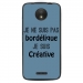 TPU1MOTOCBORDELIQUEBLEU - Coque souple pour Motorola Moto C avec impression Motifs Je ne suis pas bordélique bleu