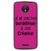 TPU1MOTOCBORDELIQUEFUSHIA - Coque souple pour Motorola Moto C avec impression Motifs Je ne suis pas bordélique fushia