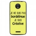 TPU1MOTOCBORDELIQUEJAUNE - Coque souple pour Motorola Moto C avec impression Motifs Je ne suis pas bordélique jaune