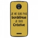 TPU1MOTOCBORDELIQUEOR - Coque souple pour Motorola Moto C avec impression Motifs Je ne suis pas bordélique or