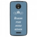 TPU1MOTOCBOUDERBLEU - Coque souple pour Motorola Moto C avec impression Motifs Bouder pour mieux Régner bleu