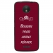 TPU1MOTOCBOUDERBORDEAU - Coque souple pour Motorola Moto C avec impression Motifs Bouder pour mieux Régner bordeau