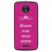 TPU1MOTOCBOUDERFUSHIA - Coque souple pour Motorola Moto C avec impression Motifs Bouder pour mieux Régner fushia