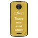 TPU1MOTOCBOUDEROR - Coque souple pour Motorola Moto C avec impression Motifs Bouder pour mieux Régner or