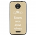 TPU1MOTOCBOUDERTAUPE - Coque souple pour Motorola Moto C avec impression Motifs Bouder pour mieux Régner taupe
