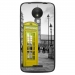 TPU1MOTOCCABINEUKJAUNE - Coque souple pour Motorola Moto C avec impression Motifs cabine téléphonique UK jaune