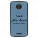 TPU1MOTOCCHIANTEBLEU - Coque souple pour Motorola Moto C avec impression Motifs Avant, j'étais chiante bleu