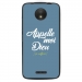 TPU1MOTOCDIEUBLEU - Coque souple pour Motorola Moto C avec impression Motifs Appelle moi Dieu bleu