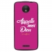 TPU1MOTOCDIEUFUSHIA - Coque souple pour Motorola Moto C avec impression Motifs Appelle moi Dieu fushia