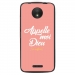 TPU1MOTOCDIEUROSE - Coque souple pour Motorola Moto C avec impression Motifs Appelle moi Dieu rose