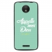 TPU1MOTOCDIEUTURQUOISE - Coque souple pour Motorola Moto C avec impression Motifs Appelle moi Dieu turquoise