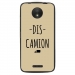 TPU1MOTOCDISCAMIONTAUPE - Coque souple pour Motorola Moto C avec impression Motifs Dis Camion taupe