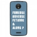 TPU1MOTOCFUMEUSEBLEU - Coque souple pour Motorola Moto C avec impression Motifs fumeuse et alors bleu