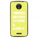 TPU1MOTOCFUMEUSEJAUNE - Coque souple pour Motorola Moto C avec impression Motifs fumeuse et alors jaune