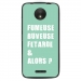 TPU1MOTOCFUMEUSETURQUOISE - Coque souple pour Motorola Moto C avec impression Motifs fumeuse et alors turquoise