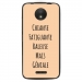 TPU1MOTOCGENIALEBEIGE - Coque souple pour Motorola Moto C avec impression Motifs Chiante mais Géniale beige