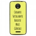 TPU1MOTOCGENIALEJAUNE - Coque souple pour Motorola Moto C avec impression Motifs Chiante mais Géniale jaune