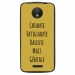 TPU1MOTOCGENIALEOR - Coque souple pour Motorola Moto C avec impression Motifs Chiante mais Géniale or