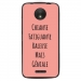 TPU1MOTOCGENIALEROSE - Coque souple pour Motorola Moto C avec impression Motifs Chiante mais Géniale rose