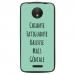 TPU1MOTOCGENIALETURQUOISE - Coque souple pour Motorola Moto C avec impression Motifs Chiante mais Géniale turquoise