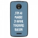 TPU1MOTOCRAISONBLEU - Coque souple pour Motorola Moto C avec impression Motifs marre d'avoir raison bleu