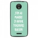 TPU1MOTOCRAISONTURQUOISE - Coque souple pour Motorola Moto C avec impression Motifs marre d'avoir raison turquoise