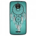 TPU1MOTOCREVEBLEU - Coque souple pour Motorola Moto C avec impression Motifs attrape rêve sur fond bleu
