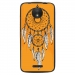 TPU1MOTOCREVEORANGE - Coque souple pour Motorola Moto C avec impression Motifs attrape rêve sur fond orange