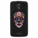TPU1MOTOCSKULLFLEUR - Coque souple pour Motorola Moto C avec impression Motifs crâne en fleurs
