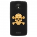 TPU1MOTOCSKULLOR - Coque souple pour Motorola Moto C avec impression Motifs tête de mort aspect or