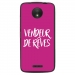 TPU1MOTOCVENDREVEFUSHIA - Coque souple pour Motorola Moto C avec impression Motifs vendeur de rêves fushia