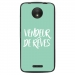 TPU1MOTOCVENDREVETURQUOIS - Coque souple pour Motorola Moto C avec impression Motifs vendeur de rêves turquoise